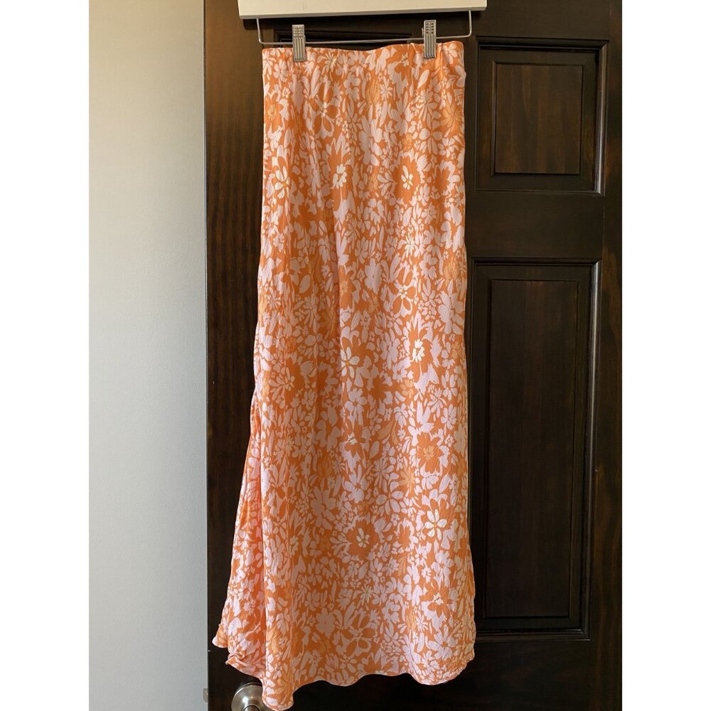 Pastel Orange and floral midi skirt by MINKPINK Size Small - Picture 2 of 6